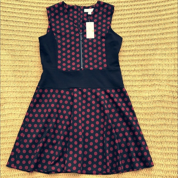 michael kors red polka dot dress